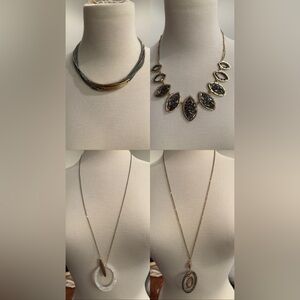 Gold and Silver Necklace Set